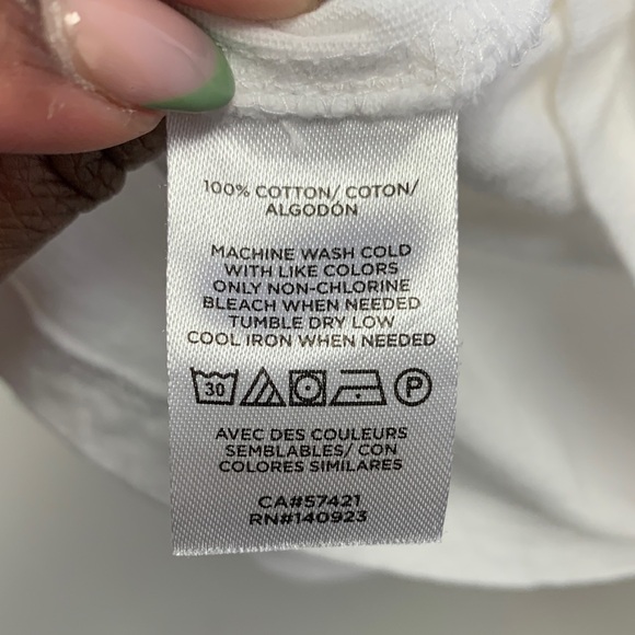 LOFT Ivory Lace Accent Blouse - Picture 4 of 4